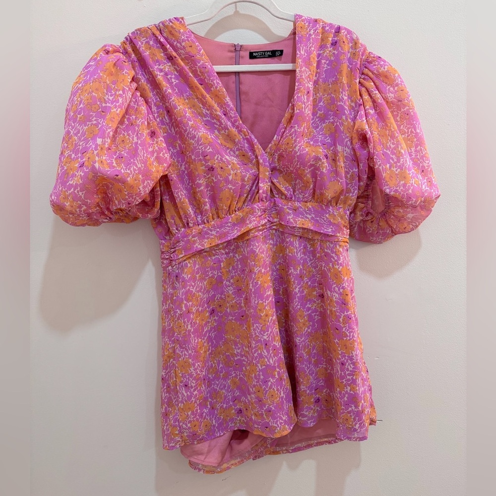 puff sleeve romper